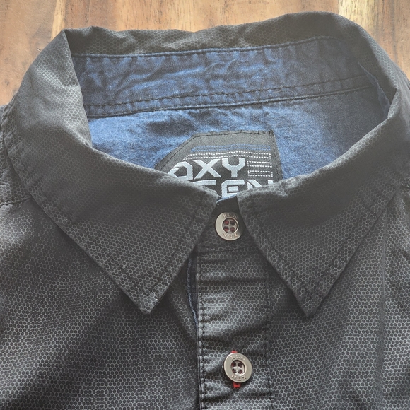 Oxygen XGN Men long sleeves black shirt,plus size XXL - Picture 3 of 16